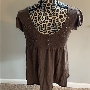 Embellished Babydoll Top